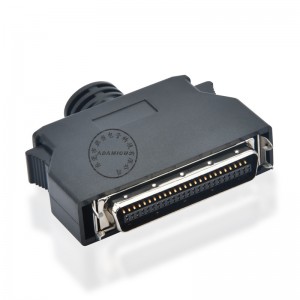 Κινέζος κατασκευαστής Μαύρη συγκόλληση SCSI HPCN 50 Pin Pin Connector Αρσενικό